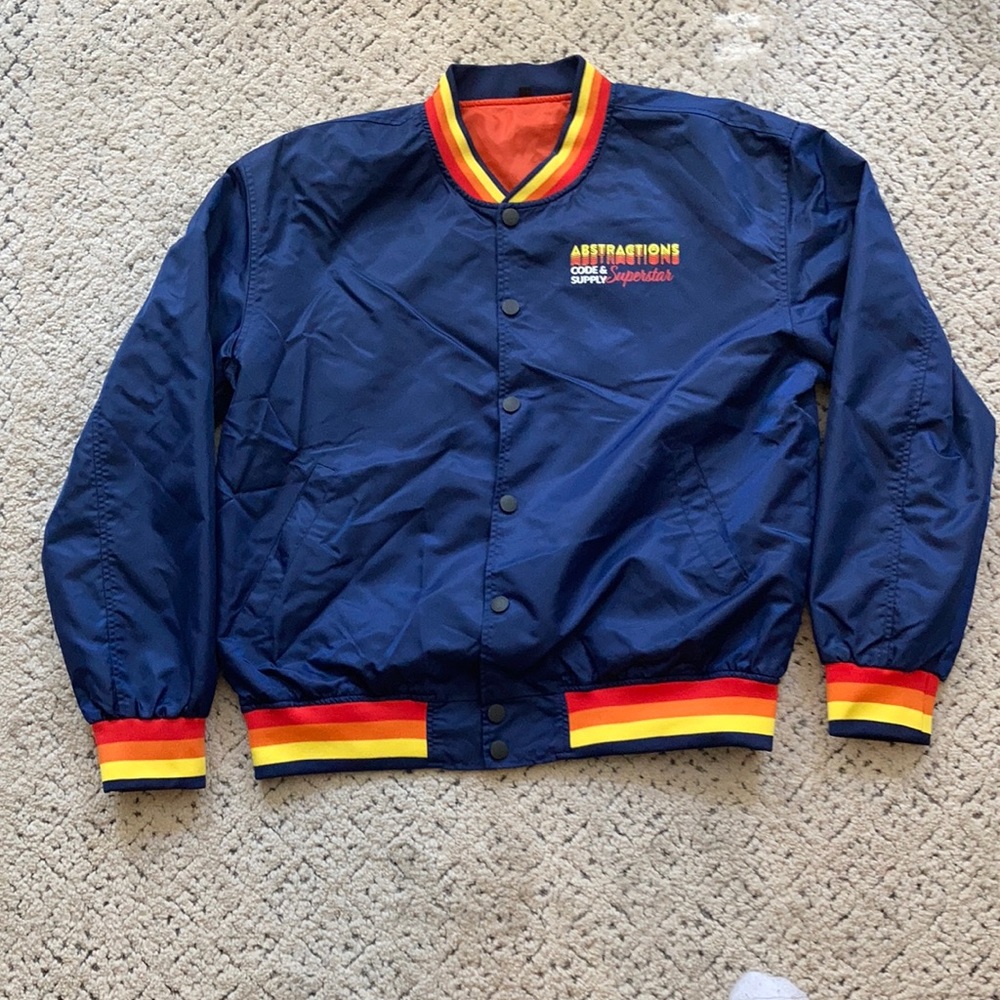 Vintage men’s Abstraction Code & Supply Superstar bomber jacket